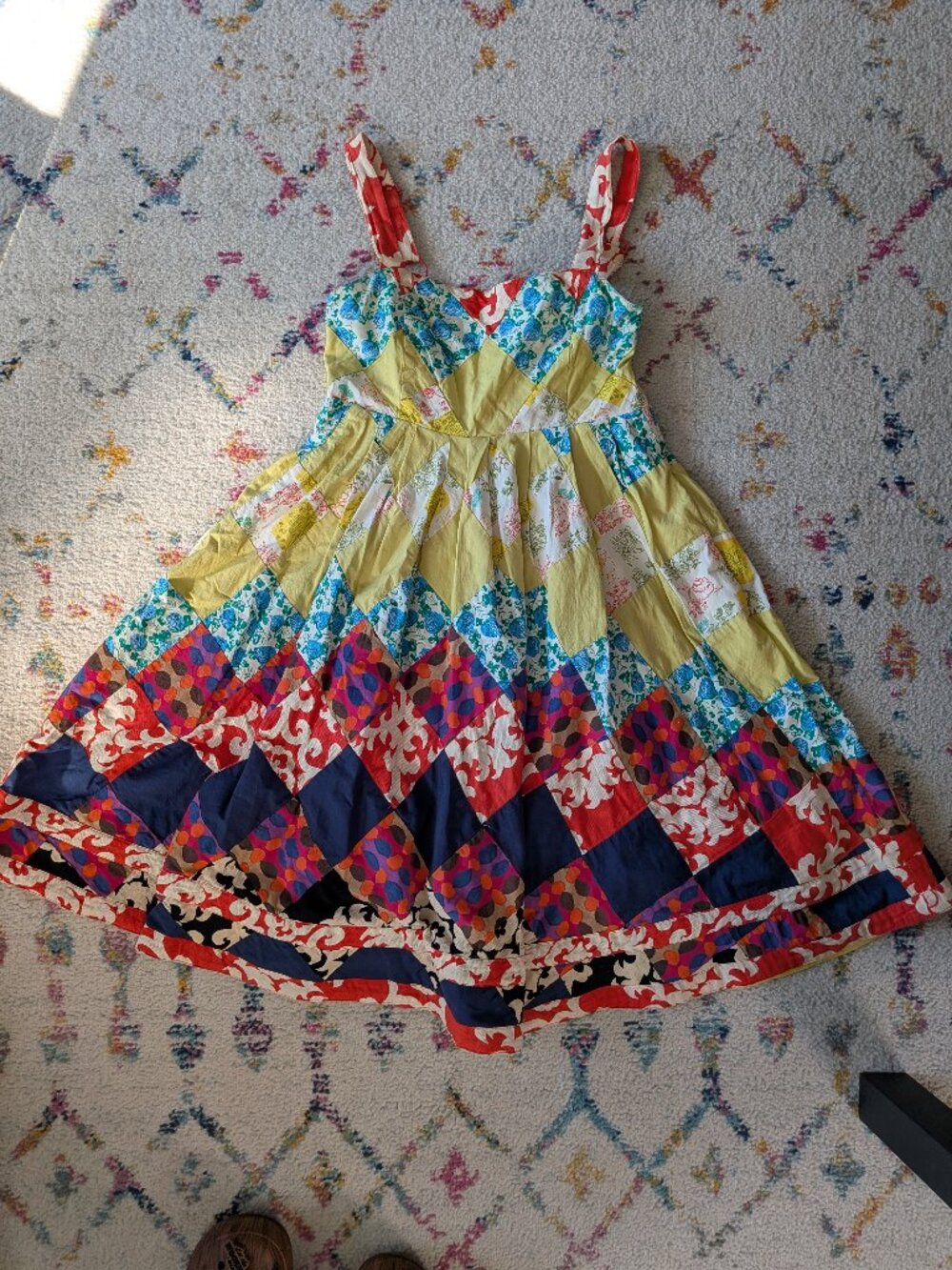 Maeve Anthroplogie Patchwork fit and Flare Dress